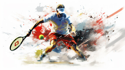 Athletic and Sports Illustration. Ideal for Banner or Background. Ai generative.