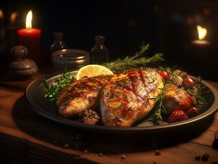 Feast for the Eyes: High-Resolution Image of Grilled Chicken Perfection