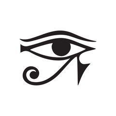 eye of the person. vector illustration. mascot. the eye of the sun god. Egyptian mythology. sketch or tattoo.