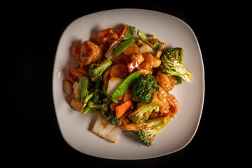 Shrimp with mixed vegetables