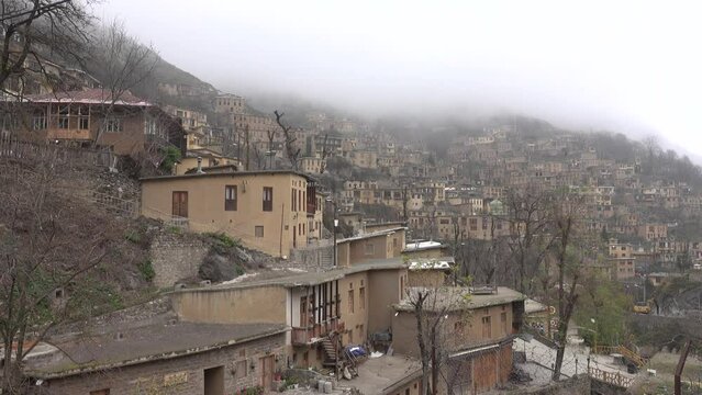 Masule is an olde-worlde village in the north-west of Iran, in the province of Gilan, founded in the 10th century by Talysh people. Houses climb the slope. Elburz Mountains
