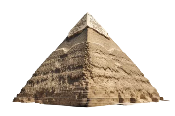 Photo sur Plexiglas Lieu de culte Ancient Egyptian pyramid. isolated object, transparent background