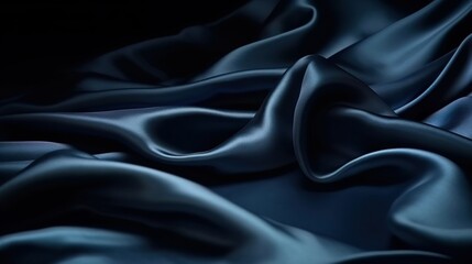 Geheimnisvolle Eleganz: Luxuriöser marineblauer Seidensatin-Hintergrund für besondere Anlässe