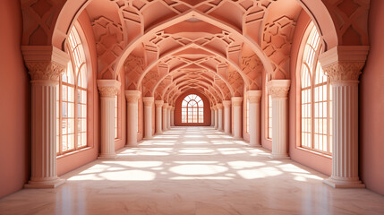 Fototapeta na wymiar arches of the mosque HD 8K wallpaper Stock Photographic Image 