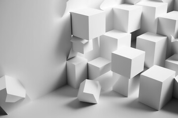 White background with 3D cube effect. Post-processed generative AI