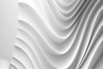 Obraz na płótnie Canvas Abstract white background with 3D effect. Post-processed generative AI