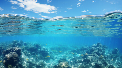 Fototapeta na wymiar coral reef in the sea HD 8K wallpaper Stock Photographic Image 