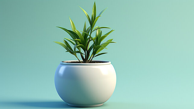 plant in a vase HD 8K wallpaper Stock Photographic Image
