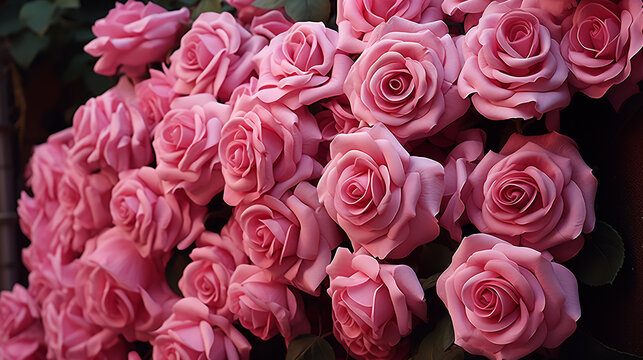 bouquet of roses HD 8K wallpaper Stock Photographic Image
