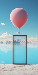 Abstract cool backgrounds, pink balloon wallpaper