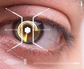 Concept of sensor implanted into human eye