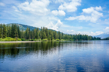 Hume Lake located in Sequoia National Park, California, USA.