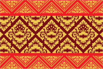 Indonesian geometric batik motifs with Balinese flower patterns, exclusive and classic, are suitable for various purposes. EPS VECTOR 10