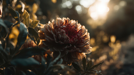 Fototapeta premium beautiful illustration of flowers with bright colors. Beautiful flowers for background. Flower background art. Post-processed generative AI