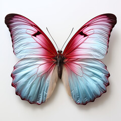 Fototapeta premium Big Butterfly. Beautiful Insect Nature, Colorful Wildlife Species, Delicate Wings in Detail, Bright Close-up. Generative AI