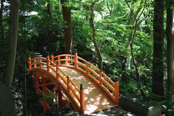 小石川後楽園の日本庭園の橋