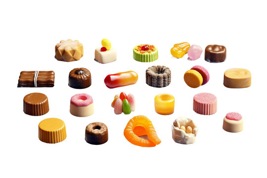 Collection of Sweets. isolated object, transparent background
