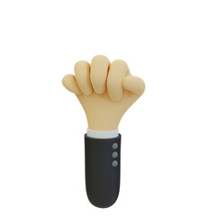 3D Rendering of Hand with Fist Pose