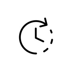 Timer icon flat vector symbol illustration on white background..eps