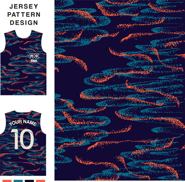 Abstract carpet concept vector jersey pattern template for printing or sublimation sports uniforms football volleyball basketball e-sports cycling and fishing Free Vector.