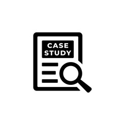 Case study icon or case study symbol vector isolated. The best Case study icon vector for business or education design element. Case study symbol isolated on white background.