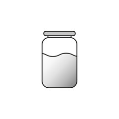 Glass jar icon. Vector illustration. EPS 10.