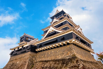 Kumamoto, Japan - Nov 23 2022: Kumamoto Castle's history dates to 1467. In 2006, Kumamoto Castle was listed as one of the 100 Fine Castles of Japan by the Japan Castle Foundation