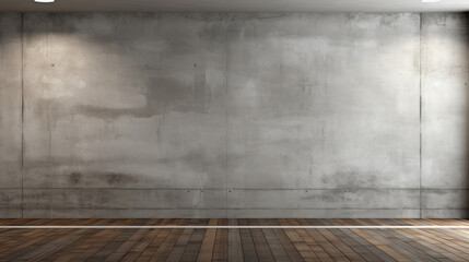 an empty concrete wall in a room. template for designers, minimalism. Generative AI