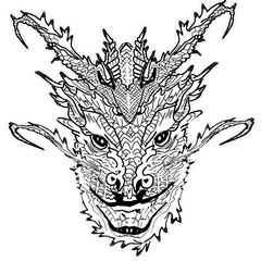 Illustration of dragon head