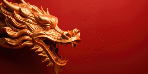 Generative AI abstract design chinese new year dragon., generative AI	
