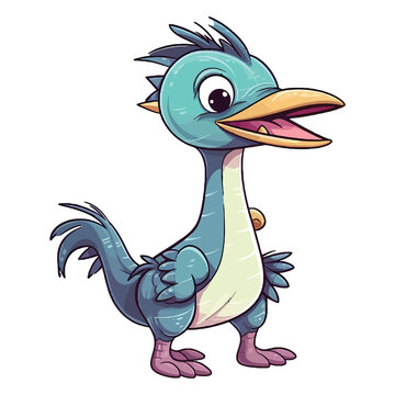 Cute Suchomimus Dinosaur 2d Illustration