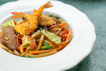 Stir-Fried Udon Noodles in Japanese style - Yaki Udon