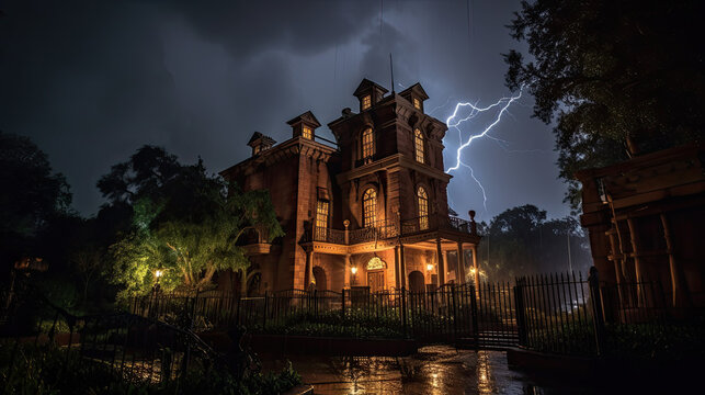 Haunted Manison in the Storm