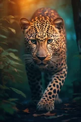 Foto op Plexiglas Luipaard Leopard in its natural Habitat, Wildlife Photography, Generative AI