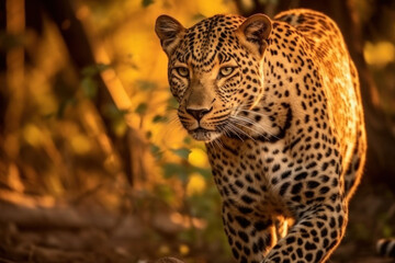 Leopard in its natural Habitat, Wildlife Photography, Generative AI