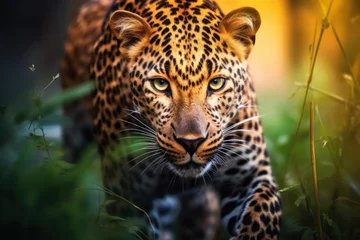 Foto op Aluminium Leopard in its natural Habitat, Wildlife Photography, Generative AI © Vig