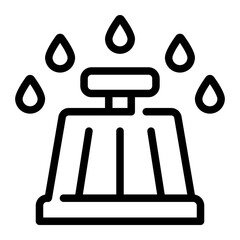 rain sensor line icon