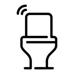 toilet line icon