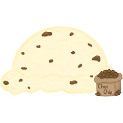 Chocolate chip Ice cream