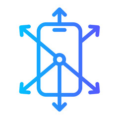 accelerometer senso gradient icon