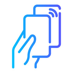 contactless gradient icon