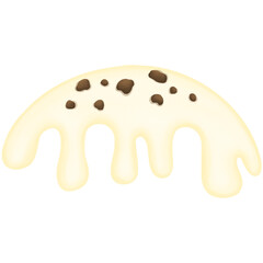 White sauce with crumble