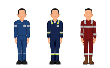 worker is standing straight