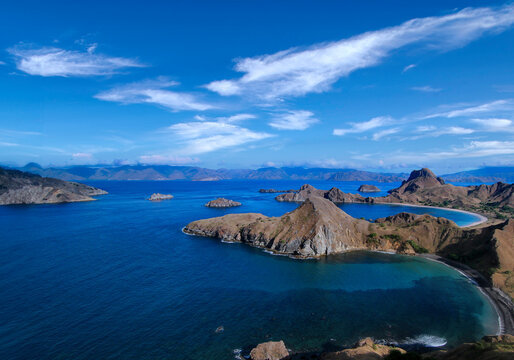 Labuan Bajo in Indonesia as tourism tourist and travel destination, near Pulau Padar island at Komodo Island  