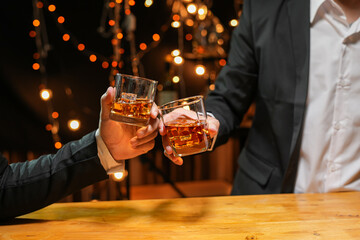 whiskey, for a friendly party in a bar or a restaurant.