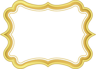 luxury islamic golden frame element design
