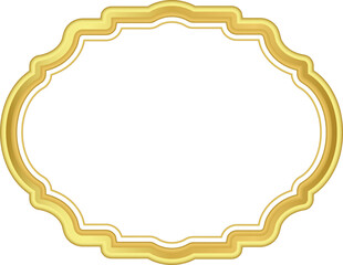 luxury islamic golden frame element design