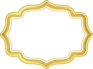 luxury islamic golden frame element design
