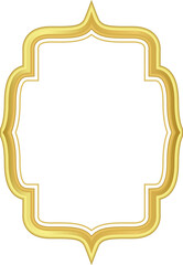 luxury islamic golden frame element design