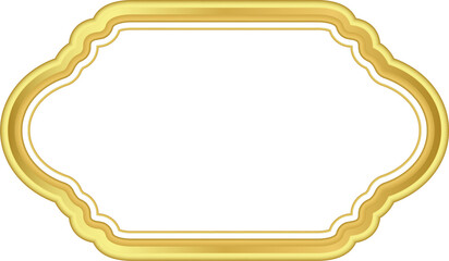 luxury islamic golden frame element design